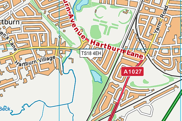 TS18 4EH map - OS VectorMap District (Ordnance Survey)