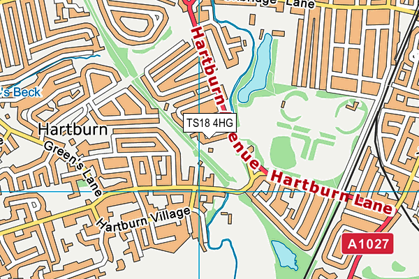 TS18 4HG map - OS VectorMap District (Ordnance Survey)