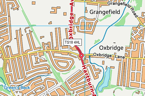 TS18 4HL map - OS VectorMap District (Ordnance Survey)