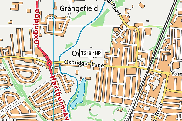 TS18 4HP map - OS VectorMap District (Ordnance Survey)