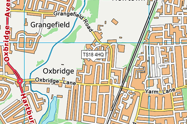 TS18 4HQ map - OS VectorMap District (Ordnance Survey)