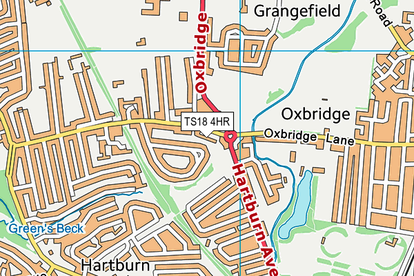 TS18 4HR map - OS VectorMap District (Ordnance Survey)