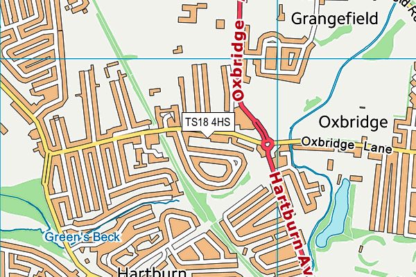 TS18 4HS map - OS VectorMap District (Ordnance Survey)