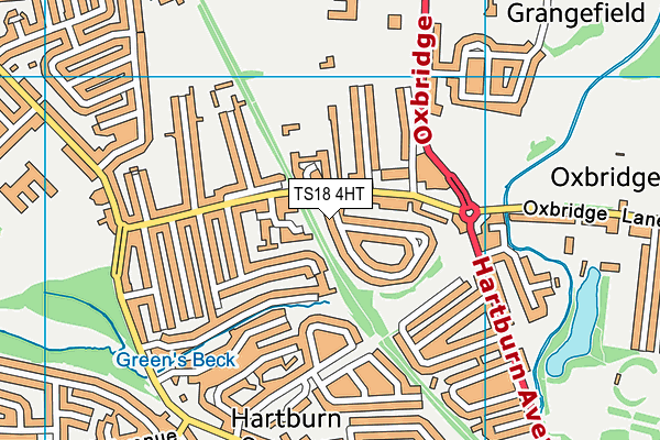 TS18 4HT map - OS VectorMap District (Ordnance Survey)