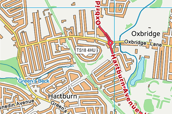 TS18 4HU map - OS VectorMap District (Ordnance Survey)