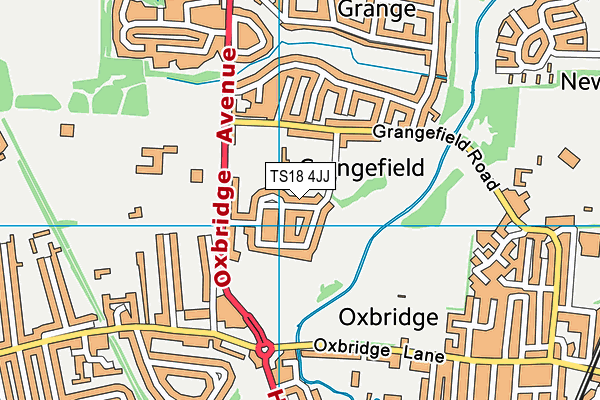 TS18 4JJ map - OS VectorMap District (Ordnance Survey)