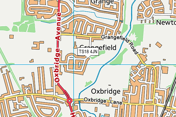 TS18 4JN map - OS VectorMap District (Ordnance Survey)