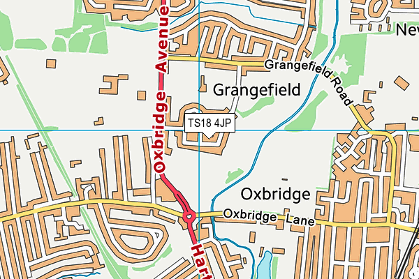 TS18 4JP map - OS VectorMap District (Ordnance Survey)