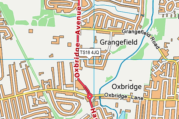 TS18 4JQ map - OS VectorMap District (Ordnance Survey)