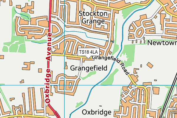 TS18 4LA map - OS VectorMap District (Ordnance Survey)