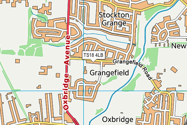 TS18 4LB map - OS VectorMap District (Ordnance Survey)