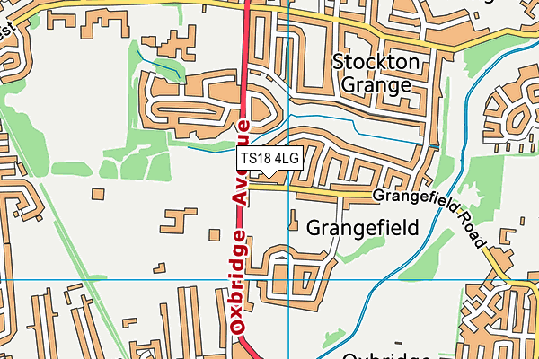 TS18 4LG map - OS VectorMap District (Ordnance Survey)