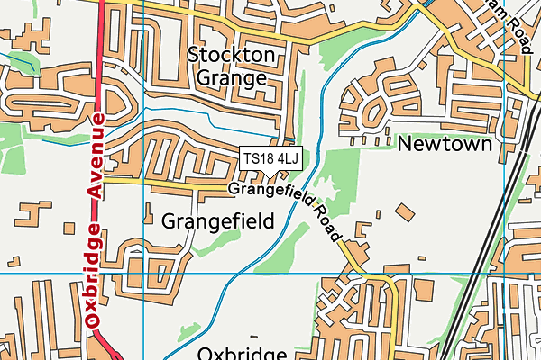 TS18 4LJ map - OS VectorMap District (Ordnance Survey)