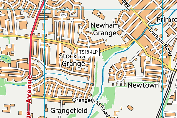 TS18 4LP map - OS VectorMap District (Ordnance Survey)