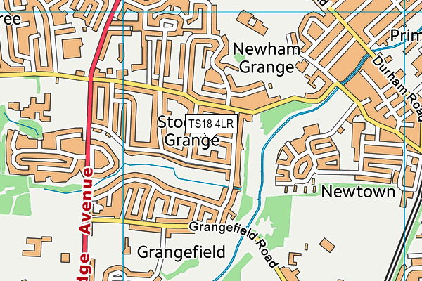 TS18 4LR map - OS VectorMap District (Ordnance Survey)