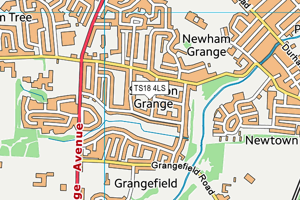 TS18 4LS map - OS VectorMap District (Ordnance Survey)