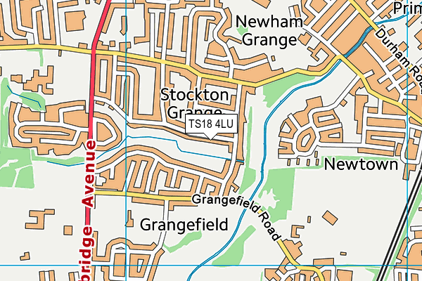 TS18 4LU map - OS VectorMap District (Ordnance Survey)