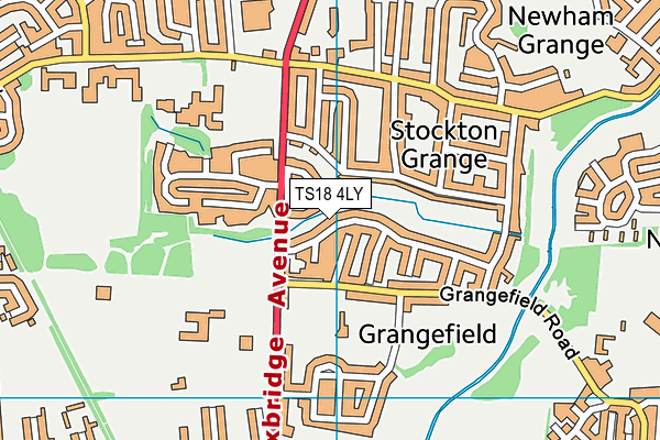 TS18 4LY map - OS VectorMap District (Ordnance Survey)