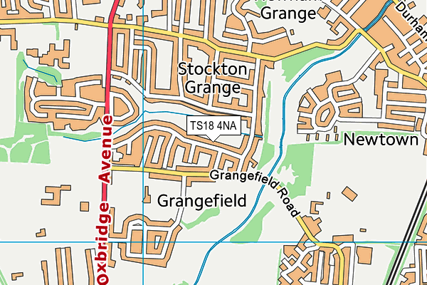 TS18 4NA map - OS VectorMap District (Ordnance Survey)