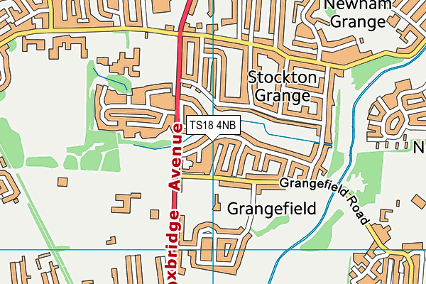 TS18 4NB map - OS VectorMap District (Ordnance Survey)