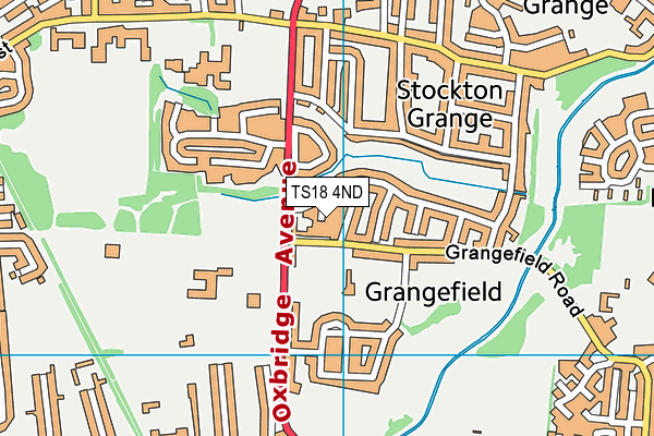 TS18 4ND map - OS VectorMap District (Ordnance Survey)