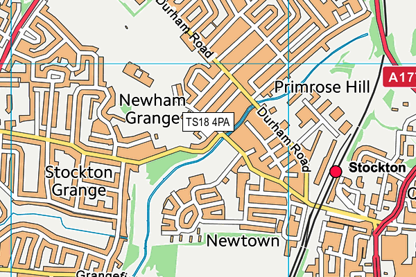 TS18 4PA map - OS VectorMap District (Ordnance Survey)