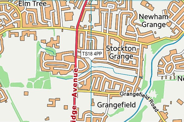 TS18 4PP map - OS VectorMap District (Ordnance Survey)