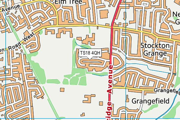 TS18 4QH map - OS VectorMap District (Ordnance Survey)