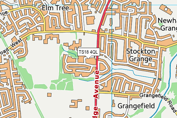 TS18 4QL map - OS VectorMap District (Ordnance Survey)