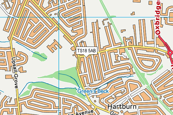 TS18 5AB map - OS VectorMap District (Ordnance Survey)