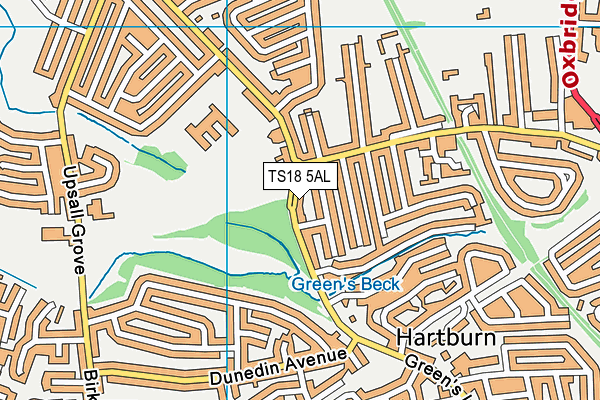 TS18 5AL map - OS VectorMap District (Ordnance Survey)