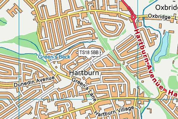 TS18 5BB map - OS VectorMap District (Ordnance Survey)