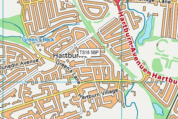 TS18 5BP map - OS VectorMap District (Ordnance Survey)