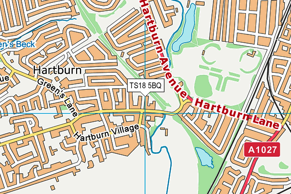 TS18 5BQ map - OS VectorMap District (Ordnance Survey)