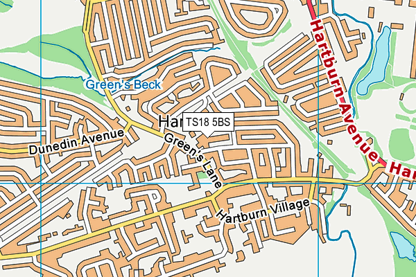 Hartburn Primary School map (TS18 5BS) - OS VectorMap District (Ordnance Survey)