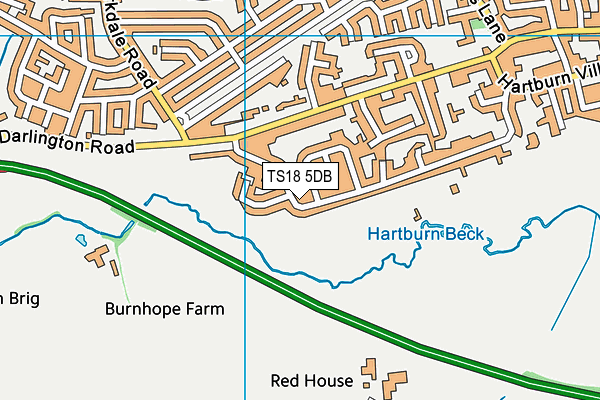 TS18 5DB map - OS VectorMap District (Ordnance Survey)