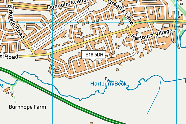 TS18 5DH map - OS VectorMap District (Ordnance Survey)