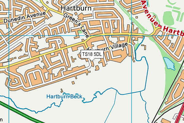 TS18 5DL map - OS VectorMap District (Ordnance Survey)