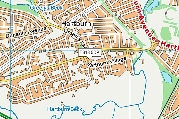 TS18 5DP map - OS VectorMap District (Ordnance Survey)