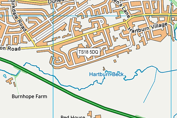 TS18 5DQ map - OS VectorMap District (Ordnance Survey)