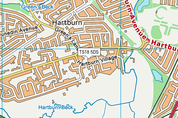 TS18 5DS map - OS VectorMap District (Ordnance Survey)