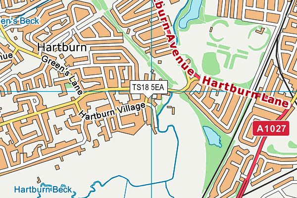 TS18 5EA map - OS VectorMap District (Ordnance Survey)