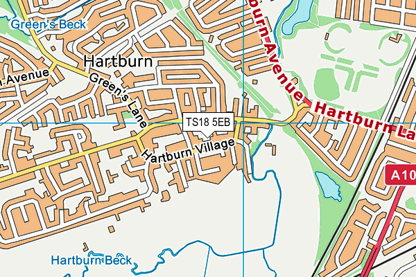 TS18 5EB map - OS VectorMap District (Ordnance Survey)