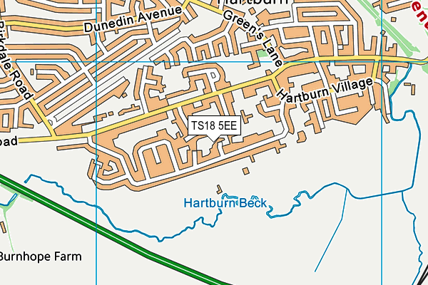 TS18 5EE map - OS VectorMap District (Ordnance Survey)