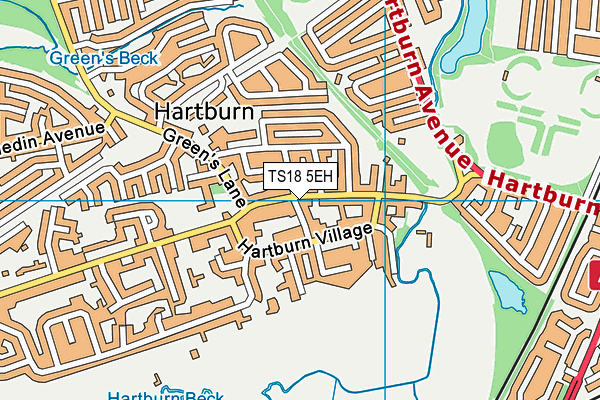 TS18 5EH map - OS VectorMap District (Ordnance Survey)