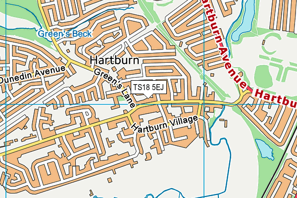 TS18 5EJ map - OS VectorMap District (Ordnance Survey)