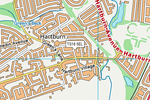 TS18 5EL map - OS VectorMap District (Ordnance Survey)