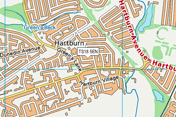 TS18 5EN map - OS VectorMap District (Ordnance Survey)