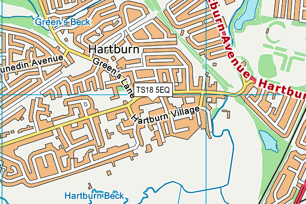 TS18 5EQ map - OS VectorMap District (Ordnance Survey)