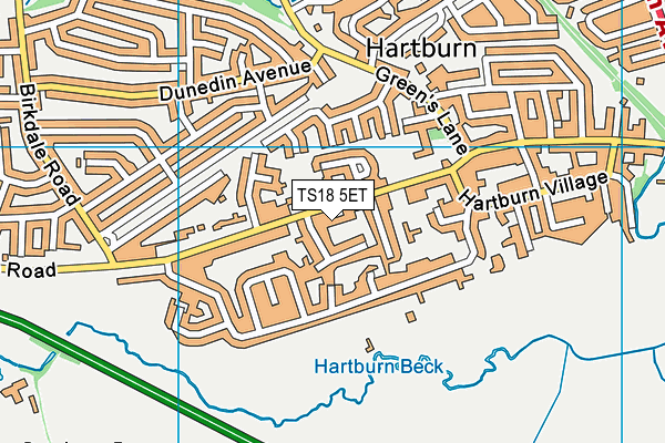 TS18 5ET map - OS VectorMap District (Ordnance Survey)